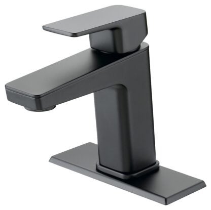 Boston Harbor FS6A0215BL Lavatory Faucet, 1.2 gpm, 1-Faucet Handle, 1, 3-Faucet Hole, Metal/Plastic, Matte Black