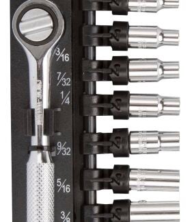 Vulcan 11PC-2 Socket Set, Chrome Vanadium Steel, Chrome