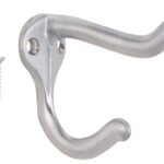 ProSource H62-B075 Coat and Hat Hook, 22 lb, 2-Hook, 1 in Opening, Zinc, Satin Chrome