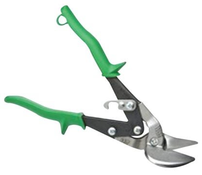 Crescent Wiss M7R Aviation Snip, 9-1/4 in OAL, Straight Cut, Molybdenum Steel Blade, Non-Slip Grip Handle, Green Handle