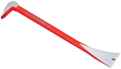 Crescent CODE RED Series MB12 Pry Bar, 12 in L, Ground Tip, Steel, Red, 3-1/4 in W