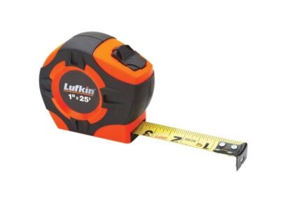 Crescent Lufkin PHV1425N Tape Measure, 25 ft L Blade, 1 in W Blade, Chrome Case, Orange Case