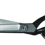 Crescent Wiss W20 Industrial Scissor, 10-3/4 in OAL, 4-3/4 in L Cut, Nickel Blade, Bent Handle, Black Handle