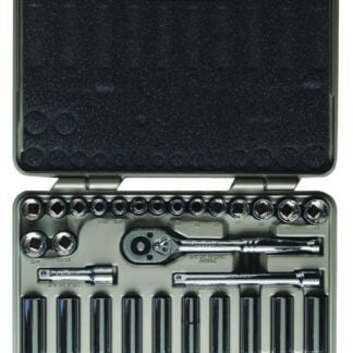 Crescent CTK35 Mechanic Tool Set, 35-Piece, Steel Alloy, Chrome