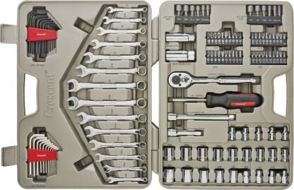 Crescent CTK128MP2N Mechanics Tool Set, Steel, Chrome, 128 -Piece