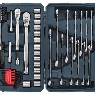 Crescent CTK70C Mechanic Tool Set, 70-Piece, Alloy Steel, Polished Chrome