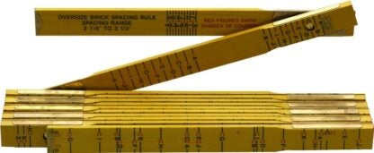 Crescent Lufkin Red End Series T656N Rule, SAE Graduation, Wood, White/Yellow