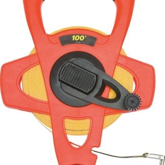 Crescent Lufkin FE100 Tape Measure, 100 ft L Blade, 1/2 in W Blade, Fiberglass Blade, ABS Case, Orange Case