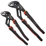 Crescent RT400SGSET2 Tongue and Groove Plier Set, Rubber/Steel, Black-Oxide