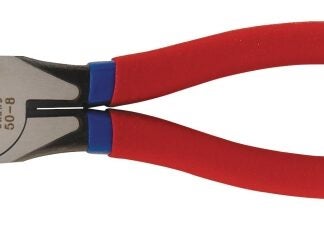 Crescent 508CVNN Lineman's Solid Joint Plier, 8-5/16 in OAL, 11 AWG Cutting Capacity, Red Handle, Spring Tempered Handle