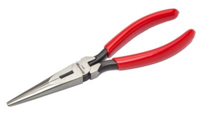 Crescent 6547CVNN Long Chain Nose Plier, 7-1/2 in OAL, 14 AWG Cutting Capacity, Red Handle, 3/4 in W Jaw