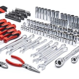 Crescent CTK180 Professional Tool Set, 180-Piece, Alloy Steel, Polished Chrome