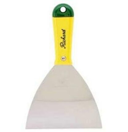 Richard H-3-S Stiff Putty Knife, 3 in W Blade, HCS Blade, Polypropylene Handle