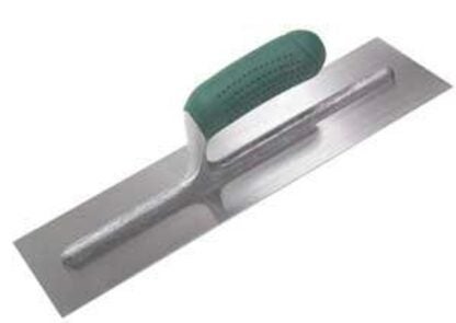 Richard FC-114 Finishing Trowel, 14 in L Blade, 4 in W Blade, HCS Blade, Rubber Handle