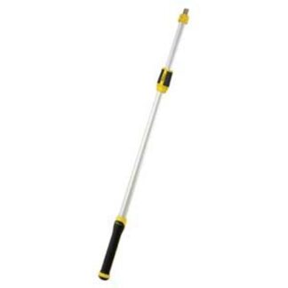 Richard 95083 Extension Pole, 4 to 8 ft L, Aluminum, Ergonomic, Soft-Grip Handle, Black/Yellow