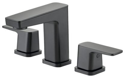 Boston Harbor FW6AC023BL Lavatory Faucet, 1.2 gpm, 2-Faucet Handle, 3-Faucet Hole, Brass/Zinc/Plastic, Matte Black