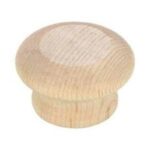 Richelieu BP178150 Cabinet Knob, 1-15/32 in Projection, Wood, Unfinished Maple