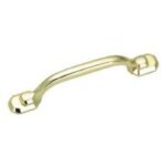 Richelieu BP30739BB Cabinet Pull, 4-1/8 in L Handle, 9/32 in H Handle, 31/32 in Projection, Metal, Burnished Brass