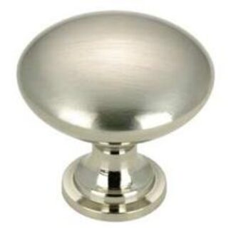 Richelieu BP9041195 Cabinet Knob, 1-3/32 in Projection, Metal, Brushed Nickel