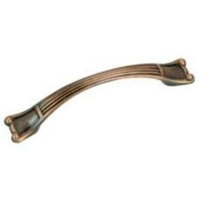 Richelieu BP26959AE Roman Bow Pull, 5 in L Handle, 1-1/16 in Projection, Metal, Antique English