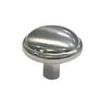 Richelieu BP0218195 Cabinet Knob, 15/16 in Projection, Metal, Brushed Nickel