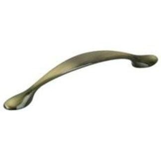 Richelieu BP7814195 Cabinet Pull, 4-31/32 in L Handle, 15/32 in H Handle, 15/16 in Projection, Metal, Brushed Nickel