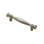 Richelieu BP31173195 Contoured Bar Pull, 4-3/16 in L Handle, 31/32 in Projection, Metal, Brushed Nickel