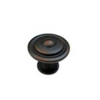 Richelieu BP10734BORB Cabinet Knob, 31/32 in Projection, Metal, Brushed Oil-Rubbed Bronze