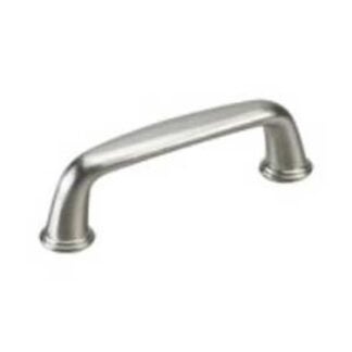 Richelieu BP876195 Cabinet Pull, 3-19/32 in L Handle, 9/16 in H Handle, 1-1/16 in Projection, Metal, Brushed Nickel