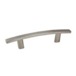 Richelieu BP65076195 Cabinet Pull, 5-5/16 in L Handle, 7/16 in H Handle, 1-1/16 in Projection, Metal, Brushed Nickel