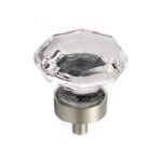 Richelieu BP1008519511 Cabinet Knob, 1-1/16 in Projection, Acrylic, Brushed Nickel