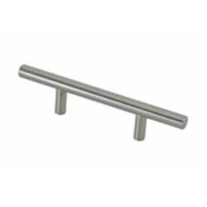 Richelieu BP30576195 Cabinet Pull, 6-5/32 in L Handle, 1-3/8 in Projection, Steel, Brushed Nickel