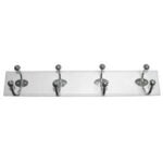 Richelieu T34456140 Utility Hook Rack, 10 kg, 4-Hook, Metal, Chrome