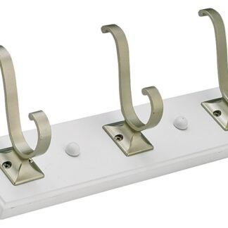 Richelieu T39251184 Transitional Hook Rack, Wall Mounting, 76 mm H x 300 mm W Dimensions, Espresso, 10 kg