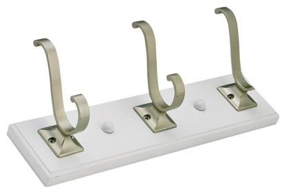 Richelieu T39251184 Transitional Hook Rack, Wall Mounting, 76 mm H x 300 mm W Dimensions, Espresso, 10 kg