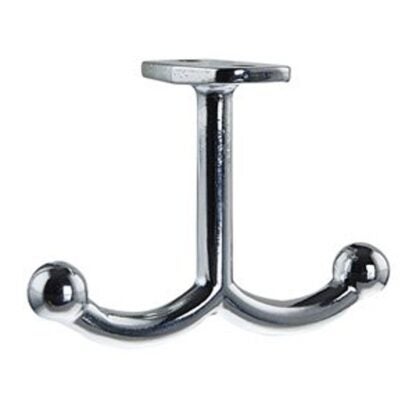 Richelieu 6215140 Utility Hook, 22 lb, 2-Hook, 33.8 mm Opening, Metal, Chrome