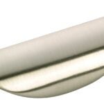 Richelieu BP426195 Cabinet Pull, 3-7/16 in L Handle, 15/16 in H Handle, 23/32 in Projection, Metal, Brushed Nickel