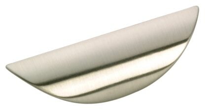 Richelieu BP426195 Cabinet Pull, 3-7/16 in L Handle, 15/16 in H Handle, 23/32 in Projection, Metal, Brushed Nickel