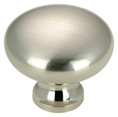 Richelieu BP770175 Cabinet Knob, 1-1/16 in Projection, Metal, Brushed Nickel