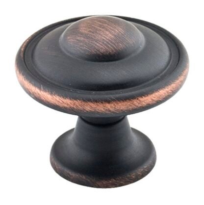 Richelieu DP757BORB Cabinet Knob, 1-3/32 in Projection, Metal, Brushed Oil-Rubbed Bronze