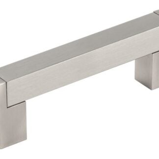 Richelieu BP52096195 Cabinet Pull, 4-7/16 in L Handle, 21/32 in H Handle, 1-1/2 in Projection, Metal/Stainless Steel