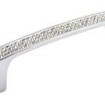 Richelieu BP123409614001 Cabinet Pull, 5-7/16 in L Handle, 9/16 in H Handle, 1-1/16 in Projection, Crystal/Glass/Metal