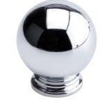 Richelieu BP878930140 Cabinet Knob, 1-3/8 in Projection, Metal, Chrome-Plated