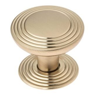 Richelieu BP707032CHBRZ Knob, 1-1/16 in Projection, Metal, Champagne Bronze