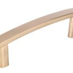 Richelieu BP65096CHBRZ Cabinet Pull, 6-7/32 in L Handle, 7/16 in H Handle, 1-5/32 in Projection, Metal, Champagne Bronze