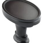 Richelieu BP80239900 Knob, 1-1/32 in Projection, Metal, Matte