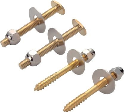 ProSource PMB-482-3L Bolt Screw Set, Steel, Brass, For: Use to Attach Toilet to Flange