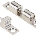 Richelieu BP55334180 Heavy-Duty Double Ball Latch, Brass, Polished Nickel