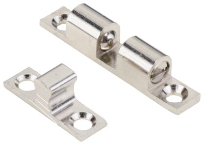 Richelieu BP55334180 Heavy-Duty Double Ball Latch, Brass, Polished Nickel