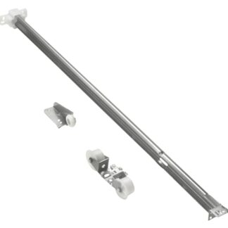 Onward T9952G Tri-Roller Drawer Slide, Center Mounting, 22 in L Rail, Steel, Zinc-Plated